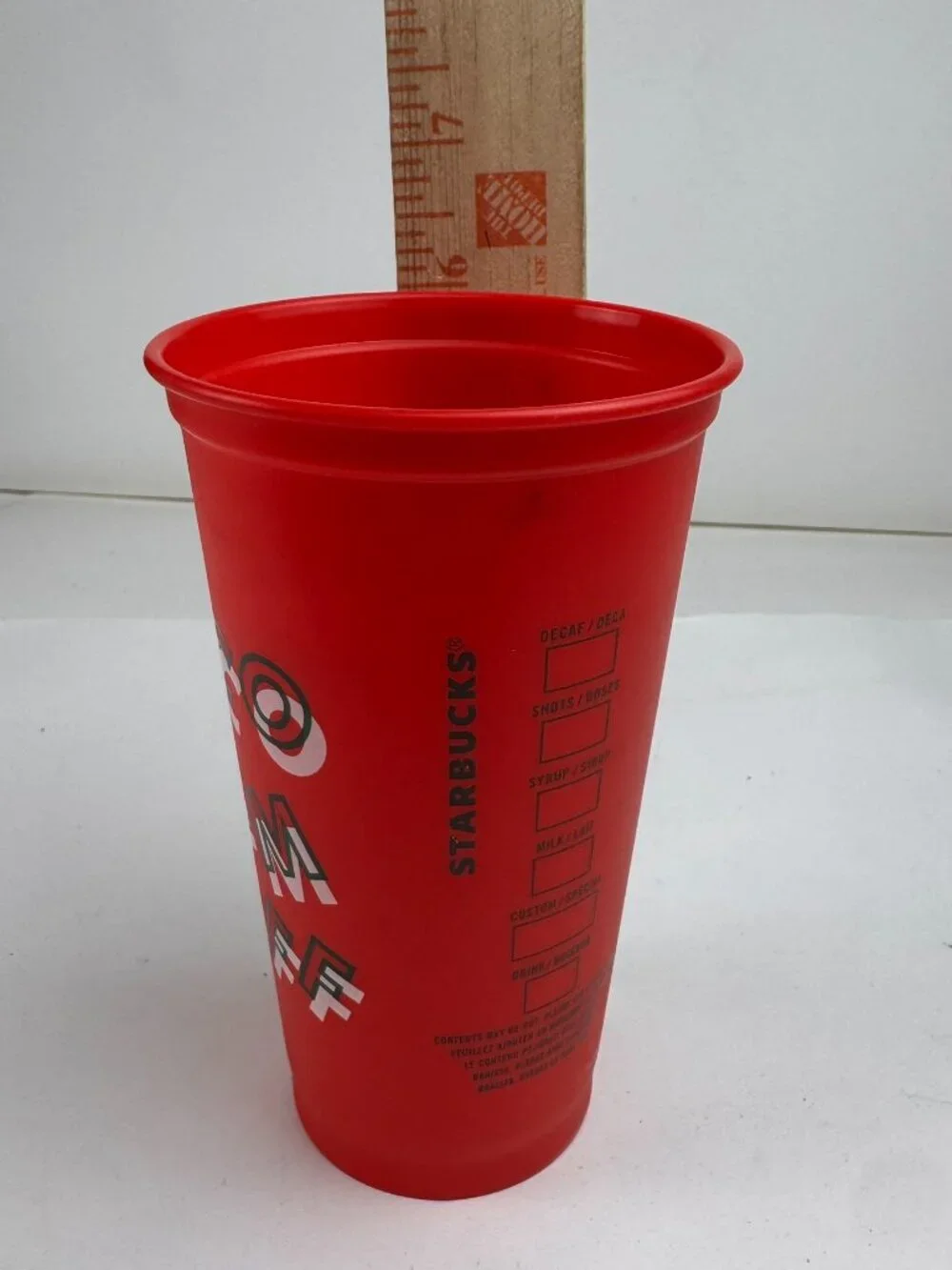 Starbucks Red Reusable Hot Coffee Cup 16 oz 2013 Holiday Merry Coffee Tumbler